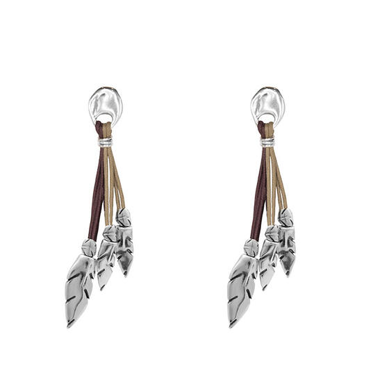 Серьги Ciclón 232605 INDOMABLE коричневые