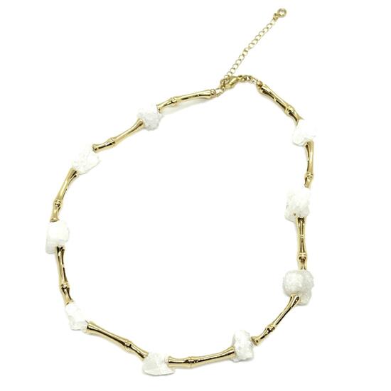 Колье хрусталь позолота 