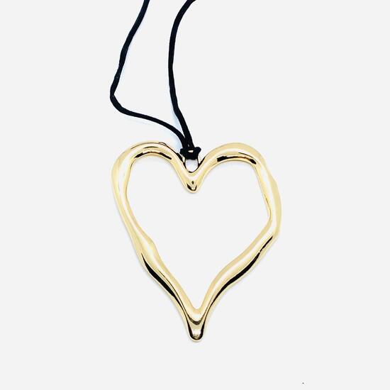 Колье-Шнурок Сердце в золоте