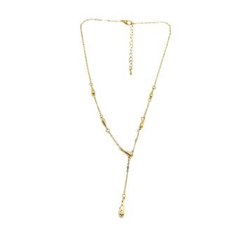 Колье капелька позолота