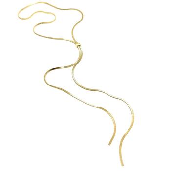 Колье галстук позолота