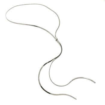 Колье галстук родий