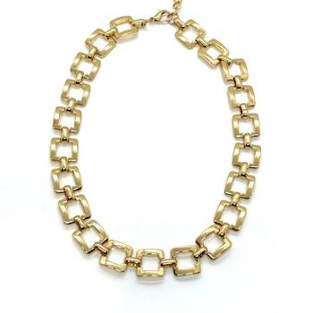 Колье квадраты позолота