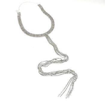 Колье сверкающее галстук