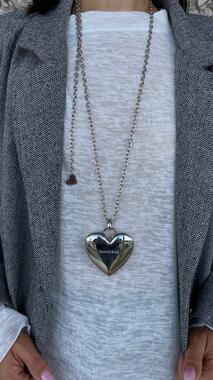 Колье трансформер с сердцем удлиненное