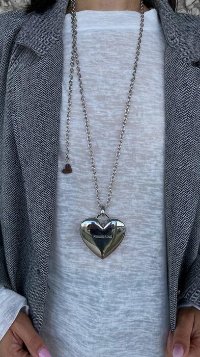 Колье трансформер с сердцем удлиненное