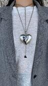 Колье трансформер с сердцем удлиненное