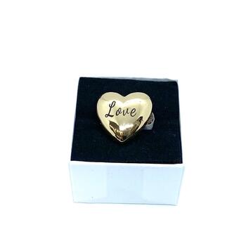 Кольцо сердце в золоте love