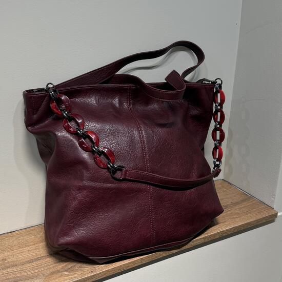 Сумка мешок бордо