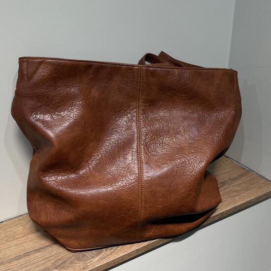 Сумка мешок светло коричневая