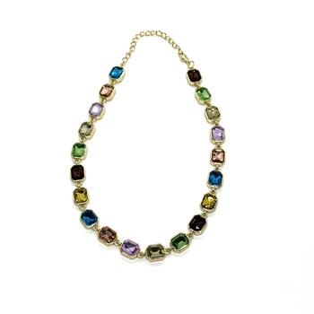 Колье цветные квадраты