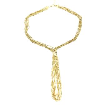 Колье галстук позолота