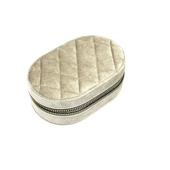 Органайзер овальный бежевый бархат