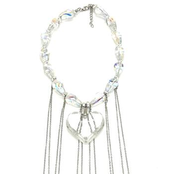 Колье сердце большое с цепочками