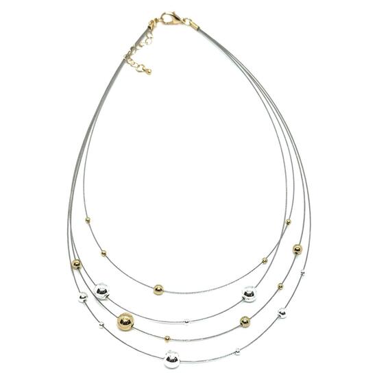 Колье на леске бусинки