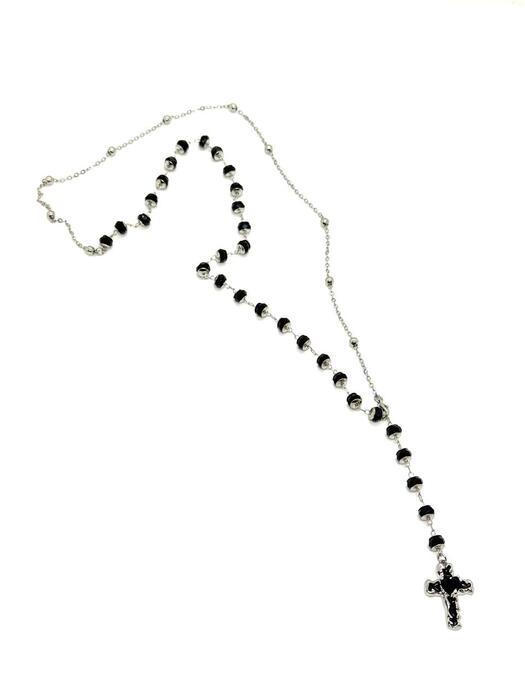 Колье с крестом черным